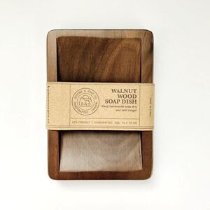 🔥Hot! Handcrafted solid walnut wood soap dish